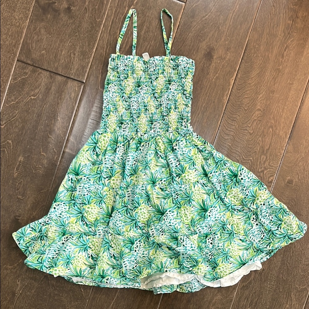 Janie and Jack Tropical Green Kids Dress